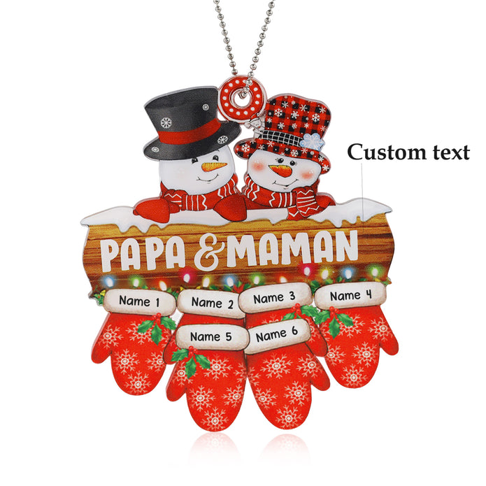 Personalised Snowman Christmas Ornament - handmade