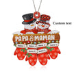 Personalised Snowman Christmas Ornament - handmade