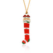 Personalised Red Striped Socks Ornament - handmade