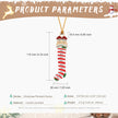 Personalised Red Striped Socks Ornament - handmade