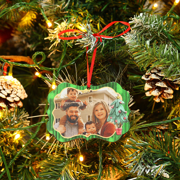 Personalised Name & Photo Ornament - handmade