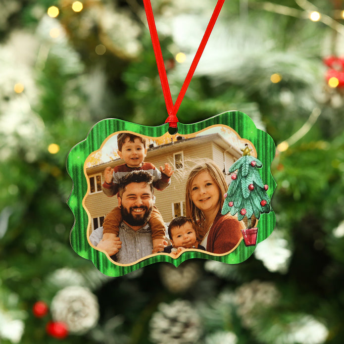 Personalised Name & Photo Ornament - handmade