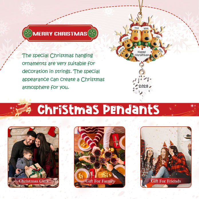 Personalised Elk Christmas Ornament - handmade