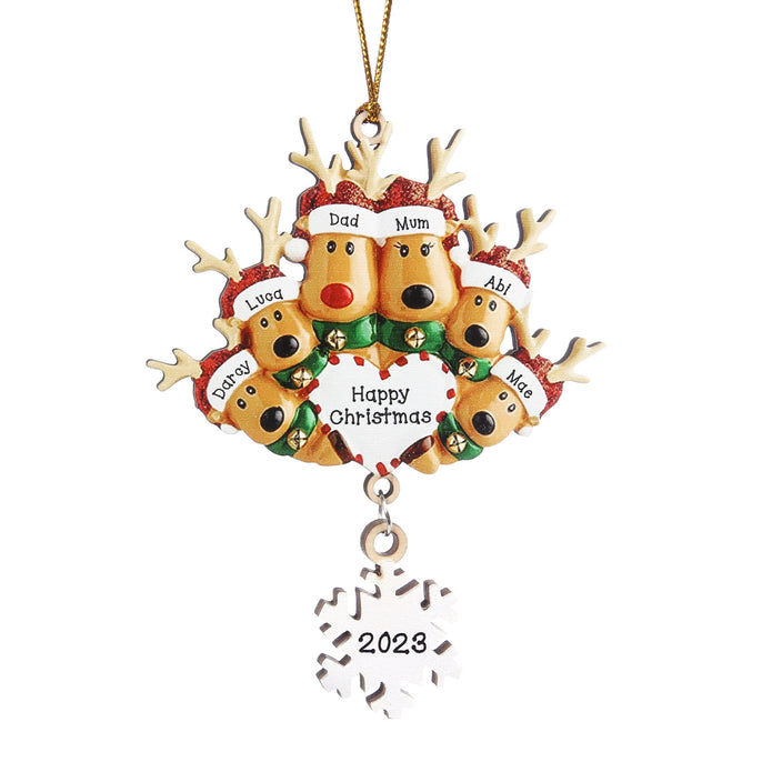 Personalised Elk Christmas Ornament - handmade