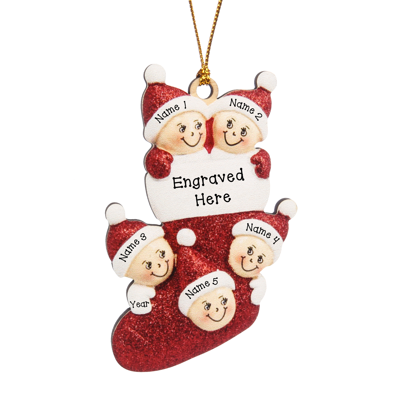 Personalised Christmas Sock Ornament - handmade