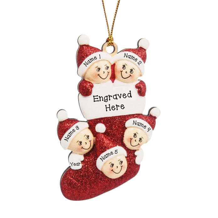 Personalised Christmas Sock Ornament - handmade