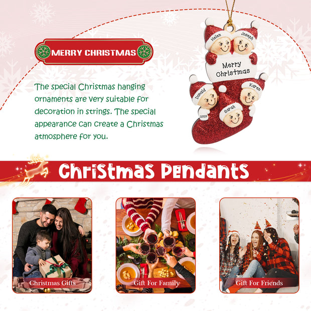 Personalised Christmas Sock Ornament - handmade