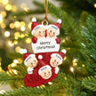 Personalised Christmas Sock Ornament - handmade
