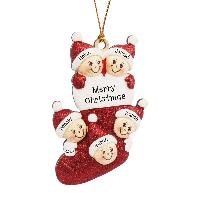 Personalised Christmas Sock Ornament - handmade