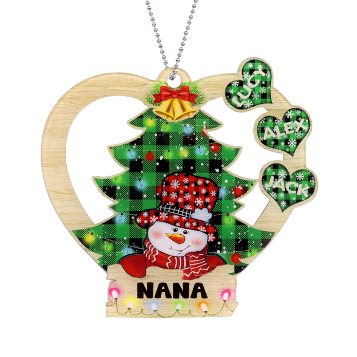 Personalised Snowman Christmas Ornament - handmade