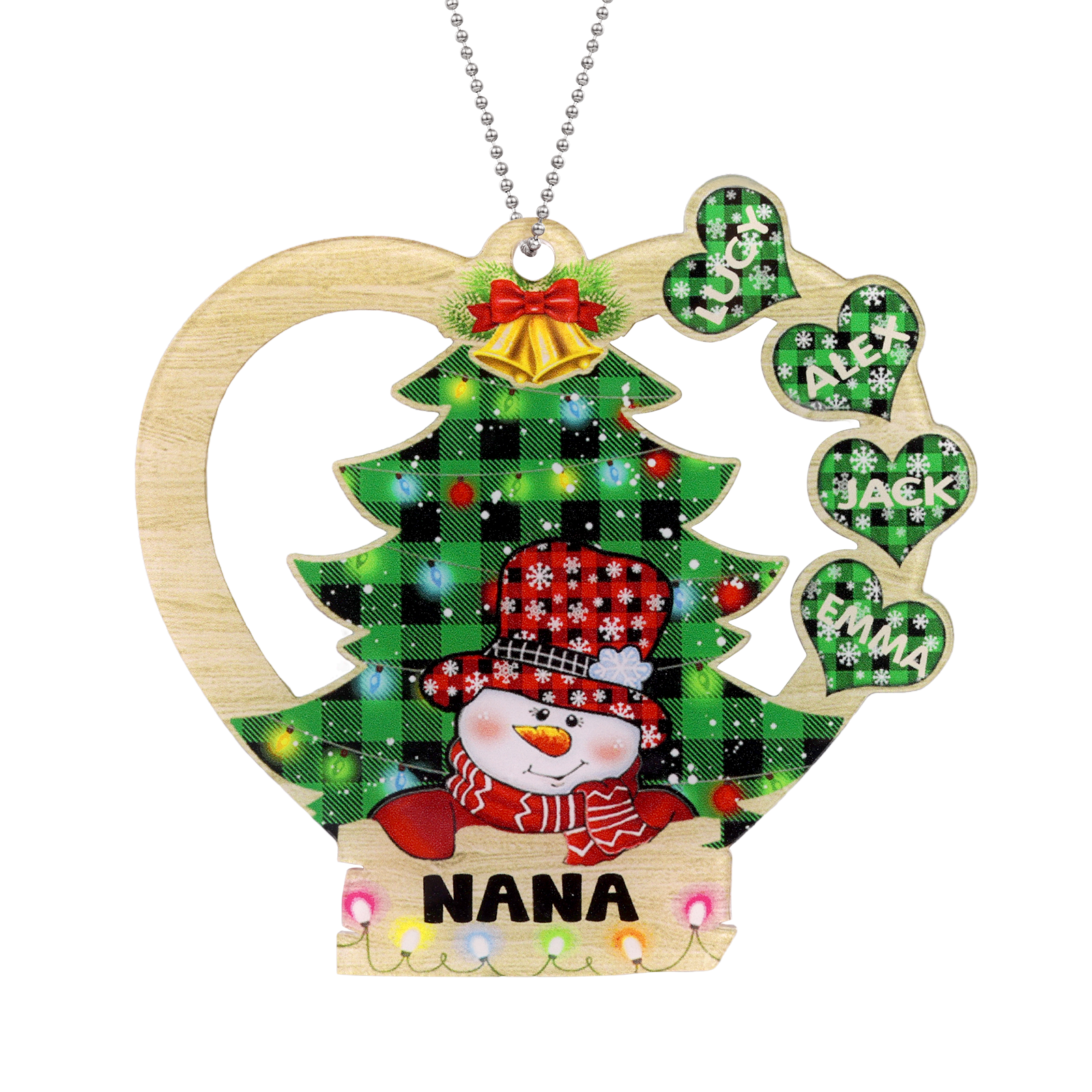 Personalised Snowman Christmas Ornament - handmade