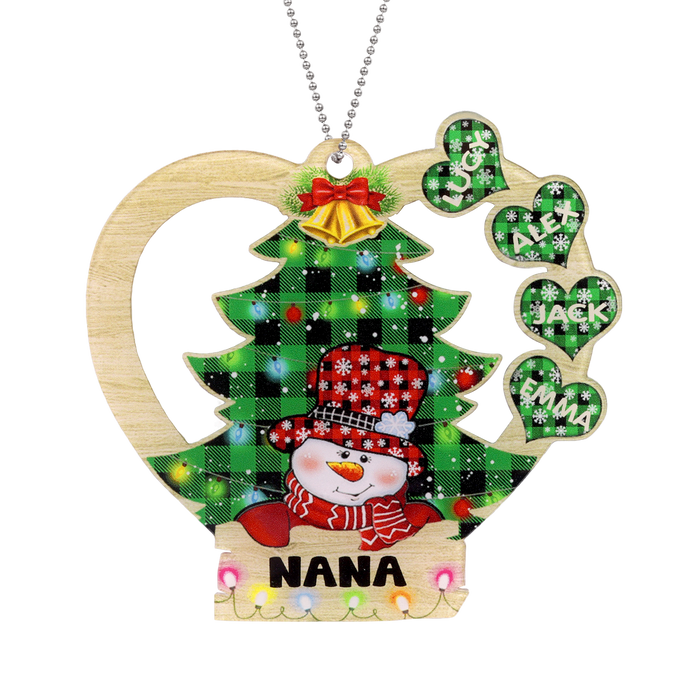 Personalised Snowman Christmas Ornament - handmade