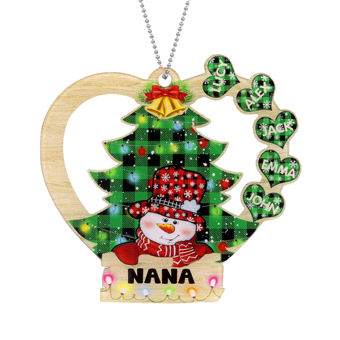 Personalised Snowman Christmas Ornament - handmade