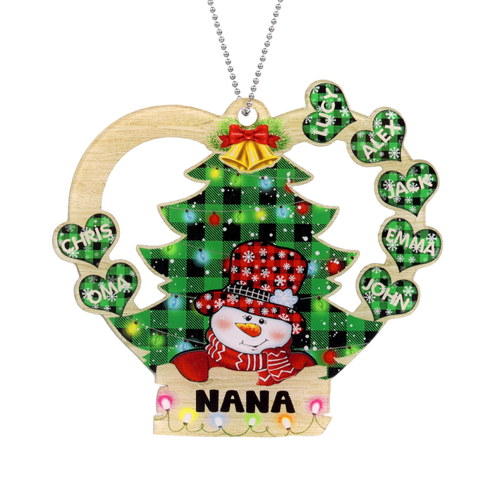 Personalised Snowman Christmas Ornament - handmade