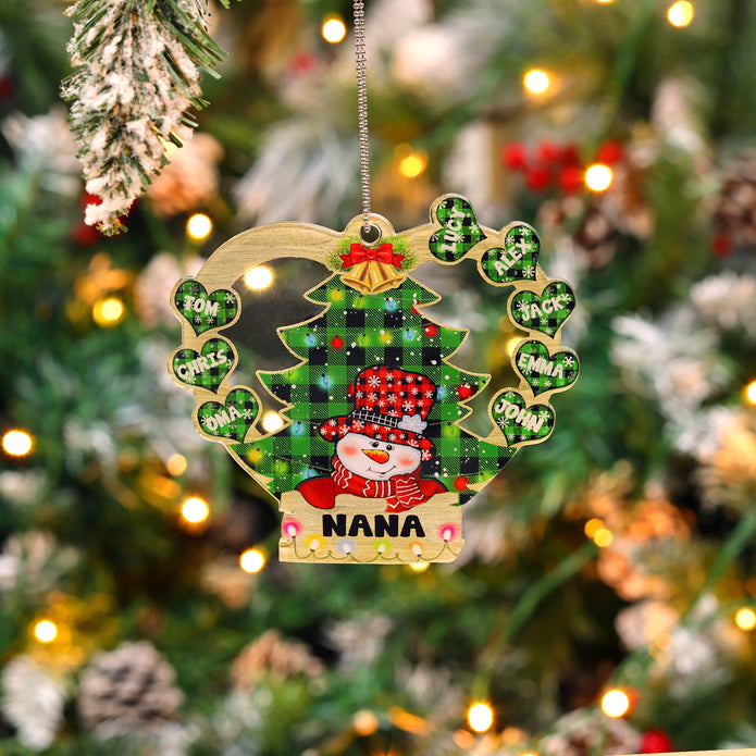 Personalised Snowman Christmas Ornament - handmade