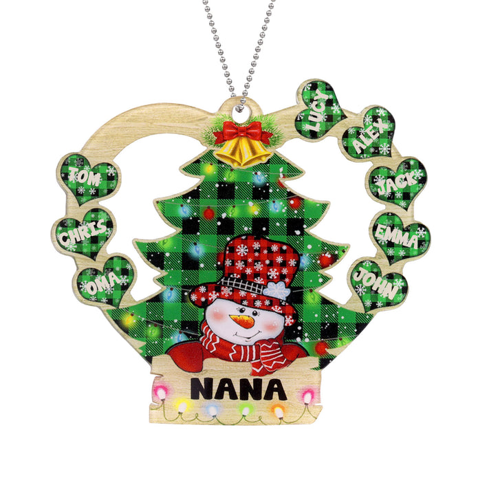 Personalised Snowman Christmas Ornament - handmade