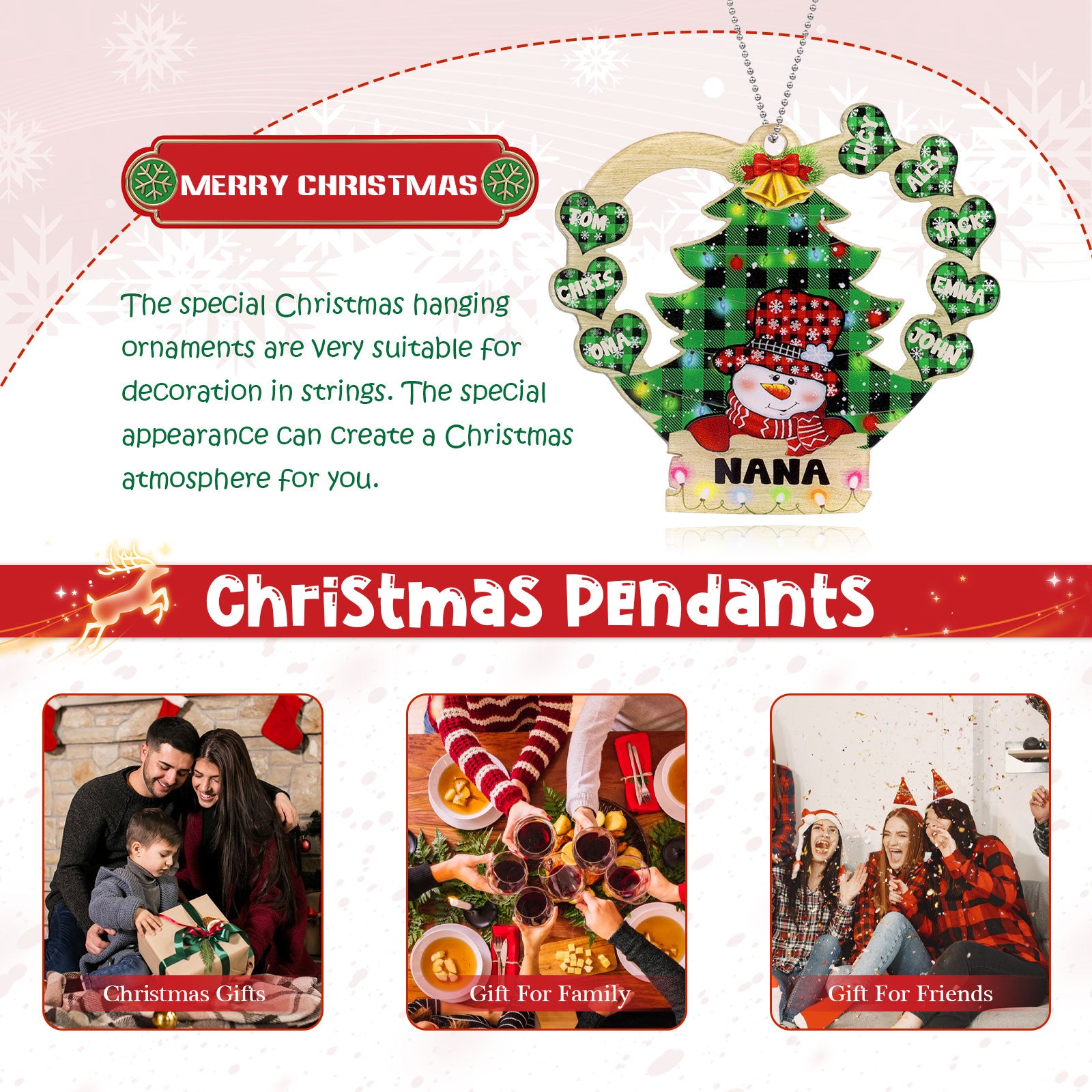 Personalised Snowman Christmas Ornament - handmade