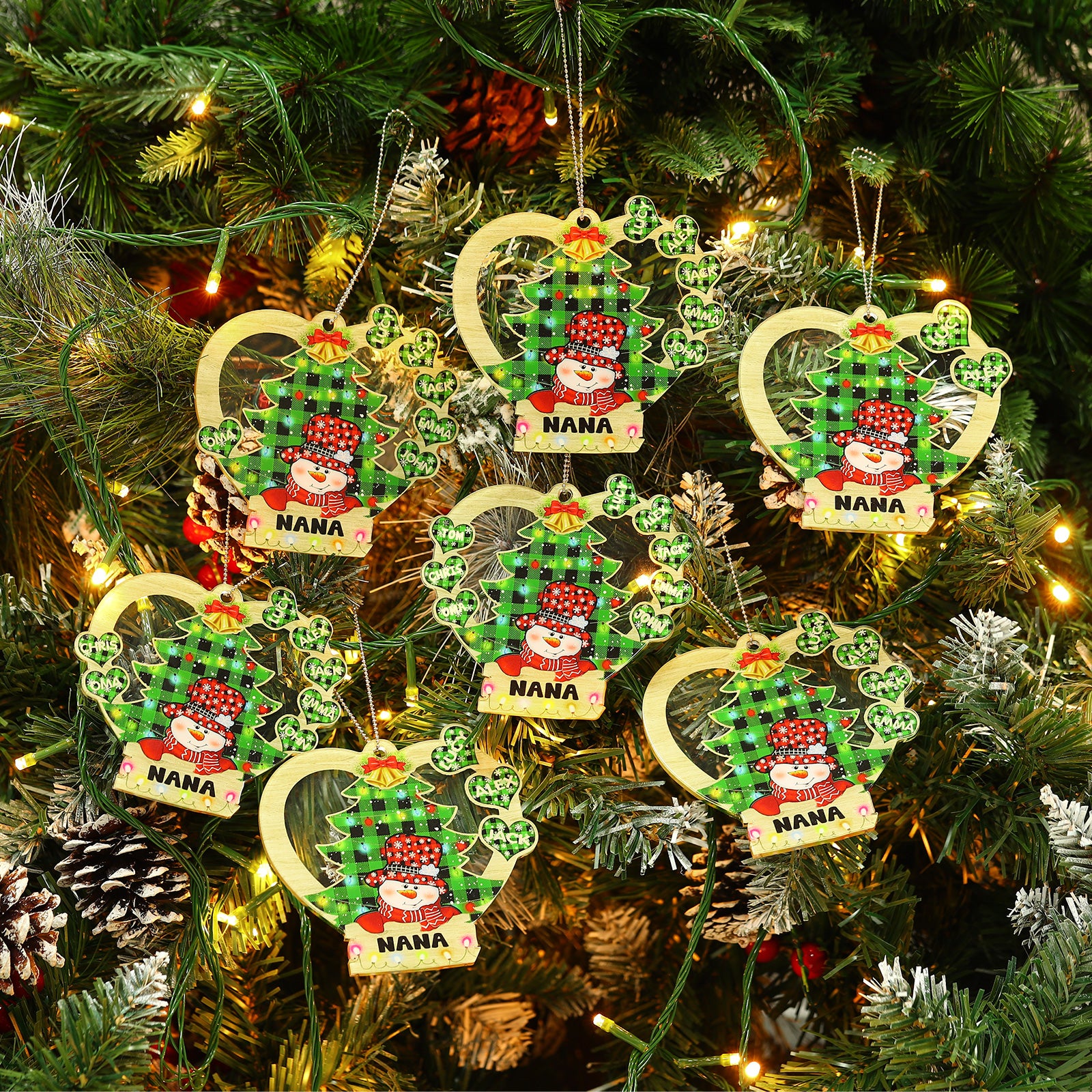 Personalised Snowman Christmas Ornament - handmade