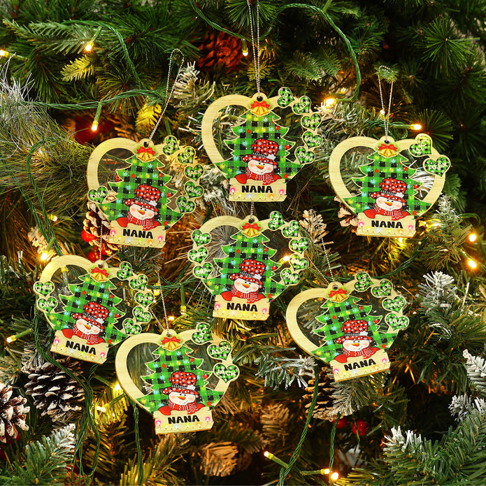 Personalised Snowman Christmas Ornament - handmade