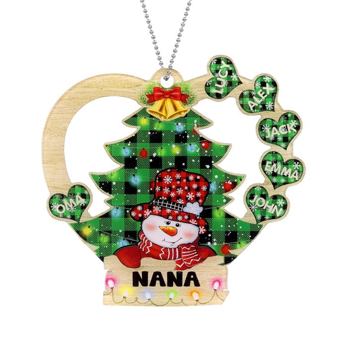 Personalised Snowman Christmas Ornament - handmade