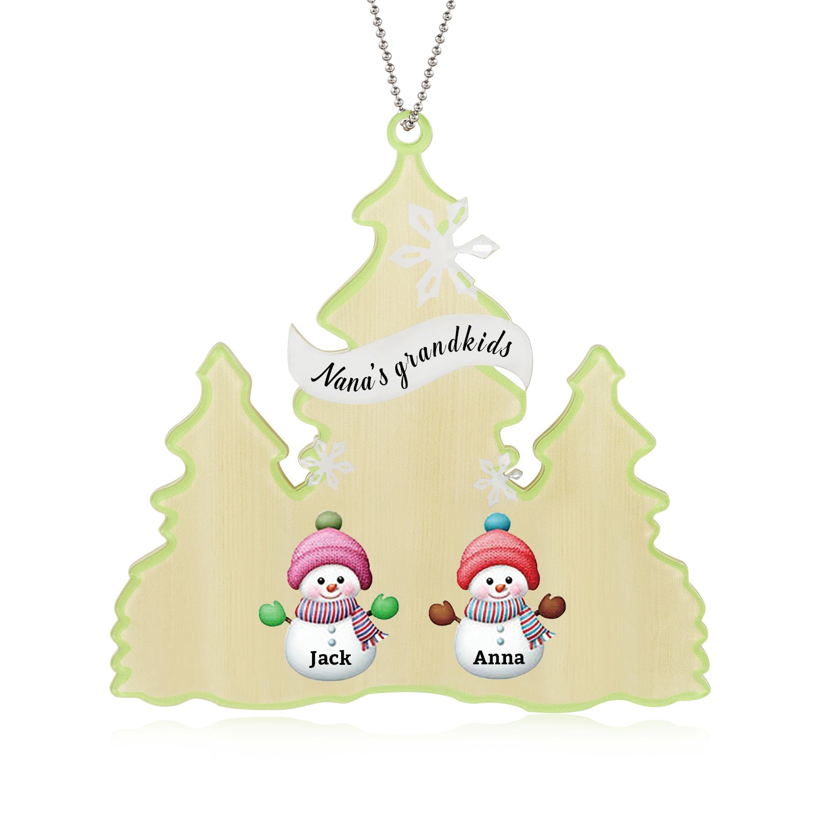 Personalised Snowman Christmas Ornament - handmade