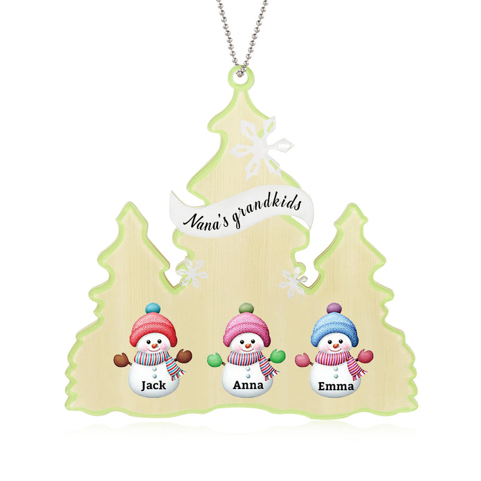 Personalised Snowman Christmas Ornament - handmade