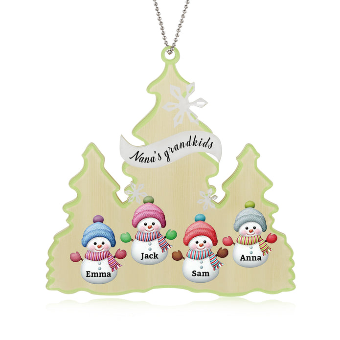 Personalised Snowman Christmas Ornament - handmade