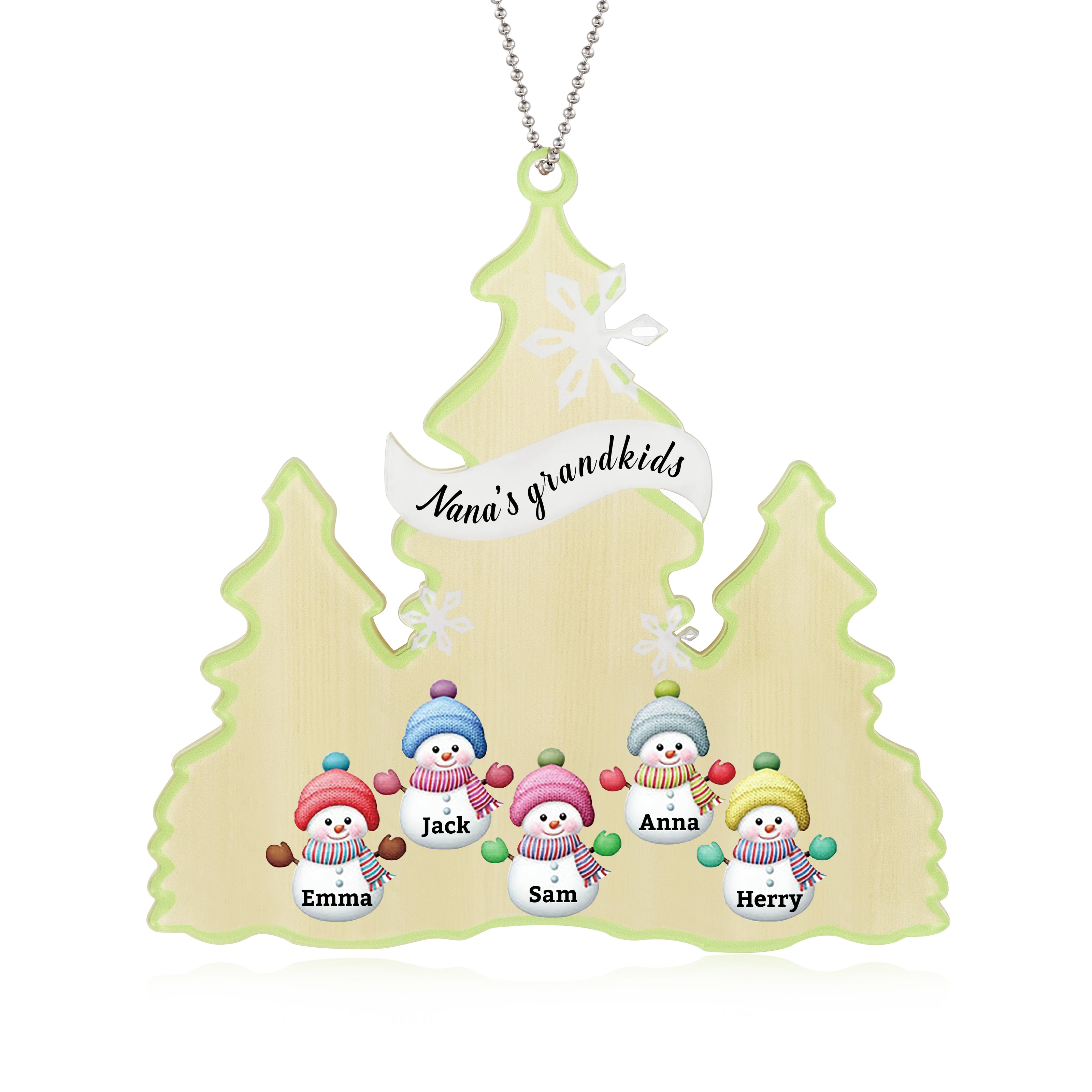 Personalised Snowman Christmas Ornament - handmade