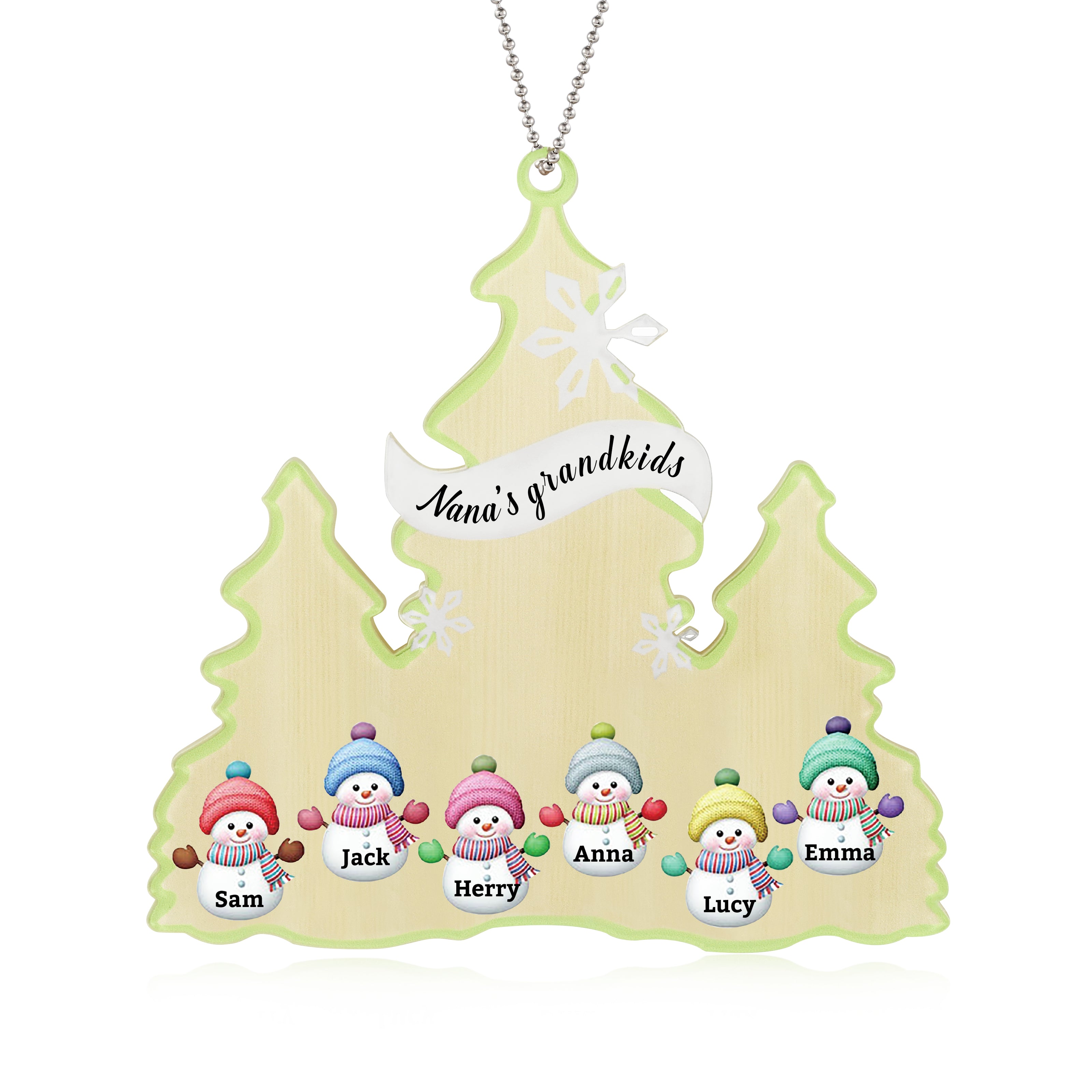 Personalised Snowman Christmas Ornament - handmade