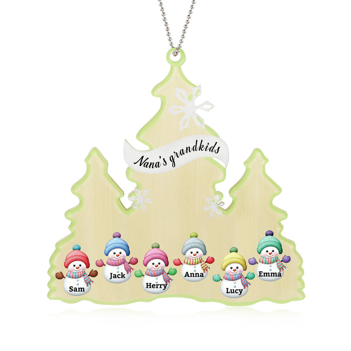 Personalised Snowman Christmas Ornament - handmade