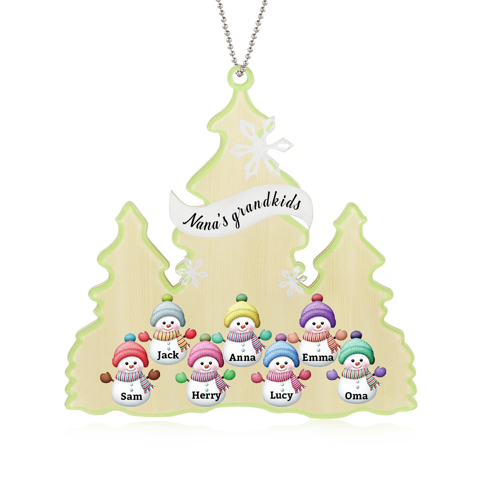 Personalised Snowman Christmas Ornament - handmade