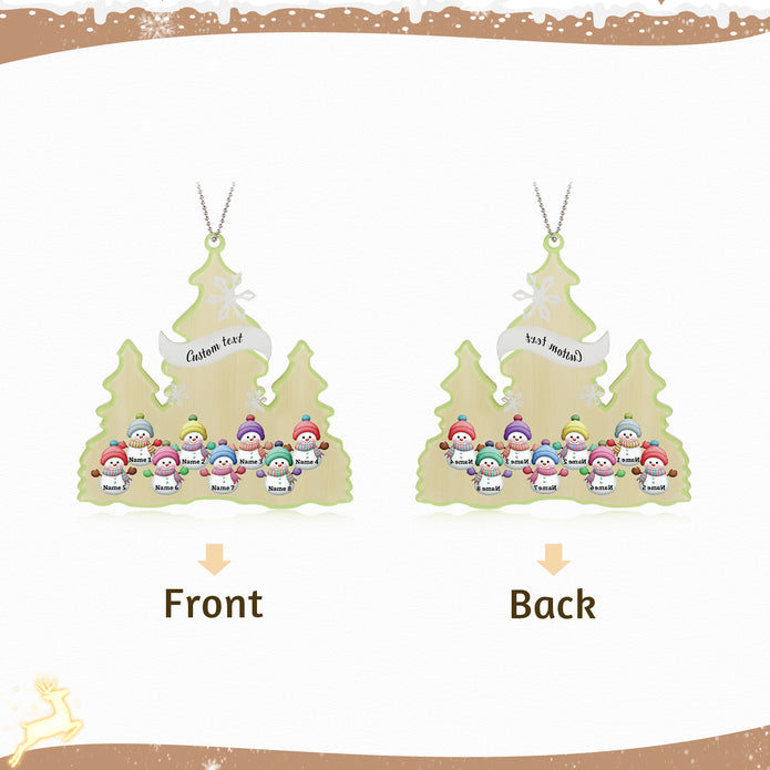 Personalised Snowman Christmas Ornament - handmade