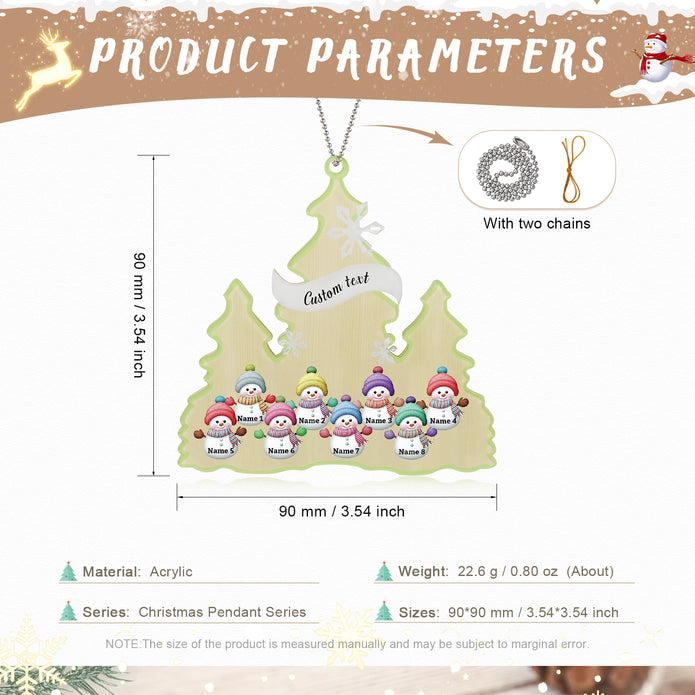 Personalised Snowman Christmas Ornament - handmade