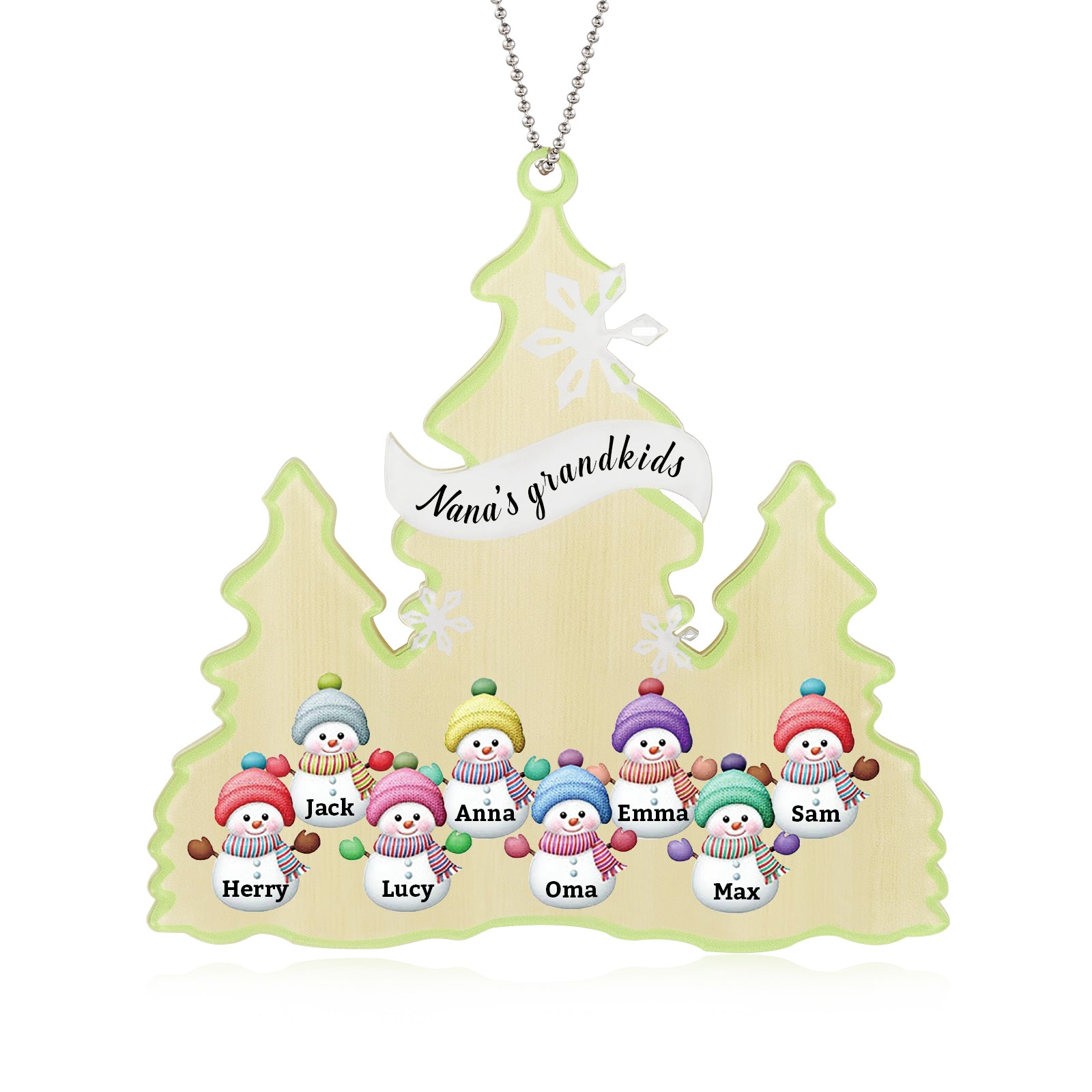 Personalised Snowman Christmas Ornament - handmade