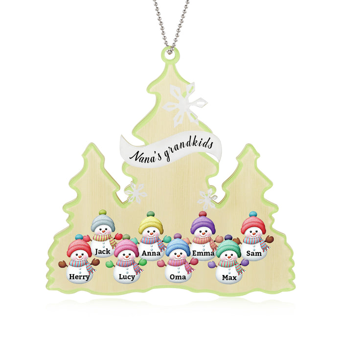 Personalised Snowman Christmas Ornament - handmade