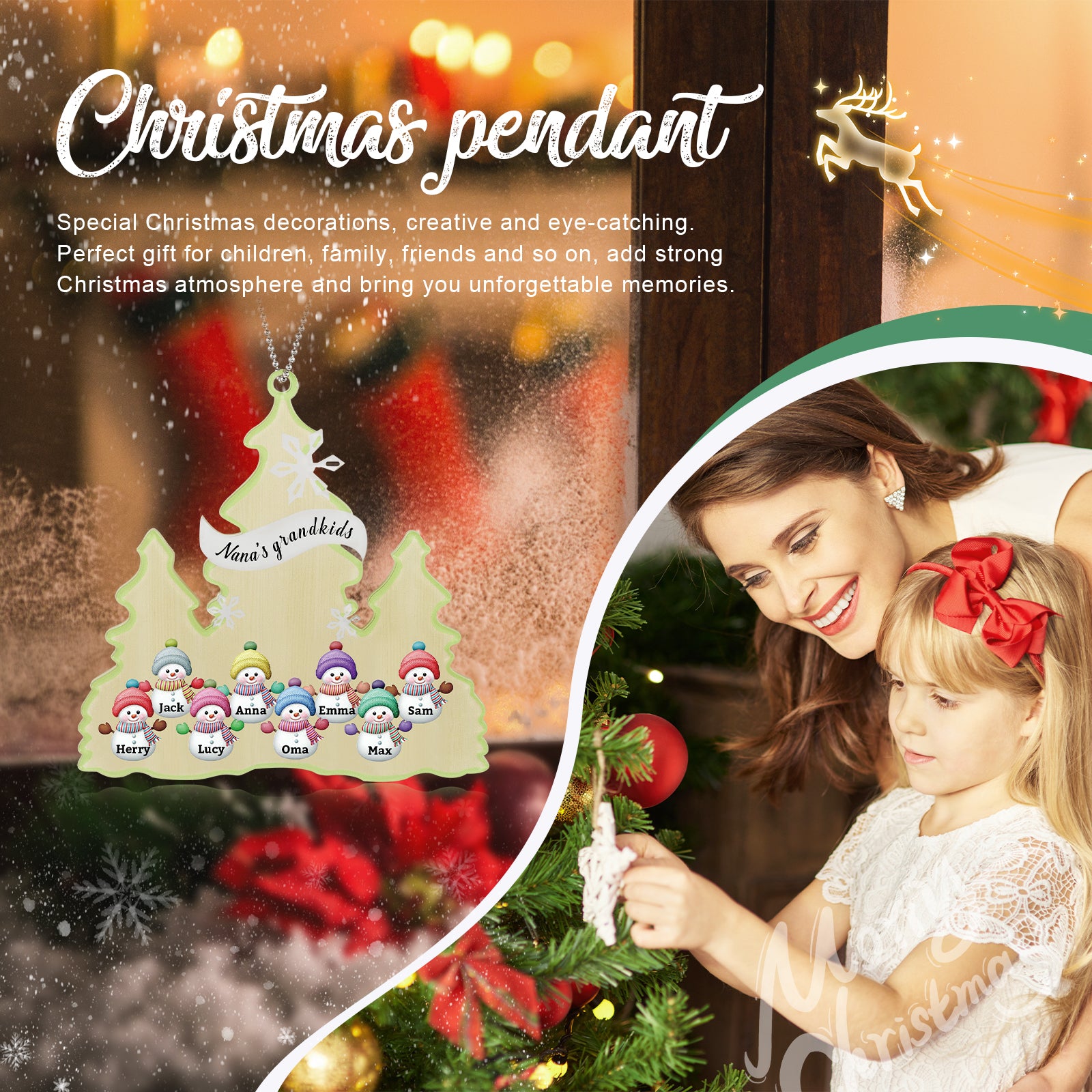 Personalised Snowman Christmas Ornament - handmade