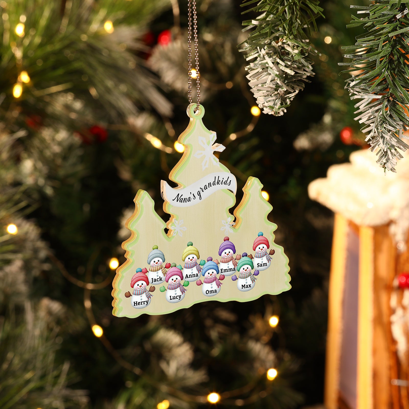 Personalised Snowman Christmas Ornament - handmade