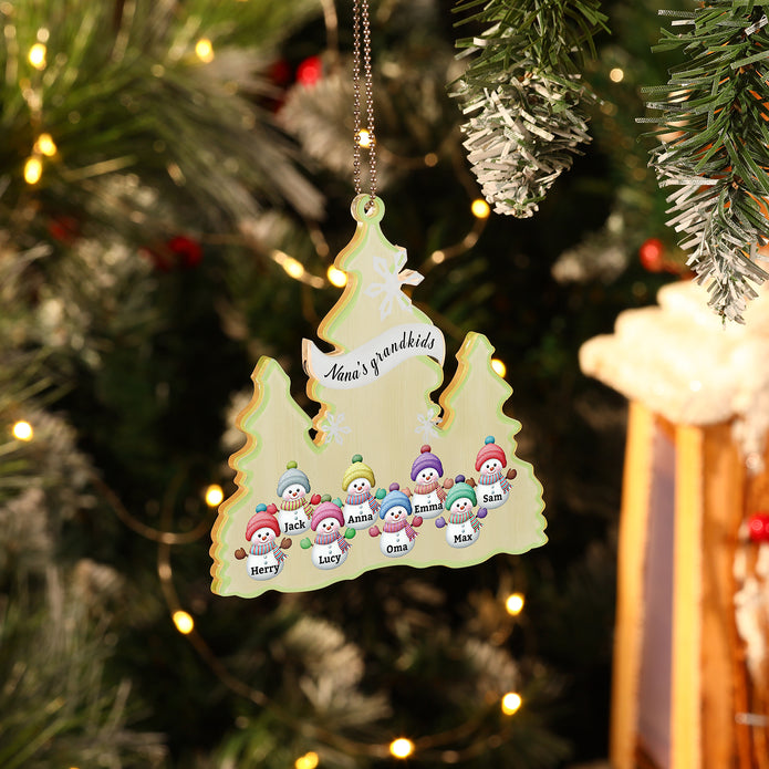 Personalised Snowman Christmas Ornament - handmade