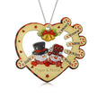 Personalised Heart Snowman Christmas Ornament - handmade