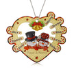 Personalised Heart Snowman Christmas Ornament - handmade