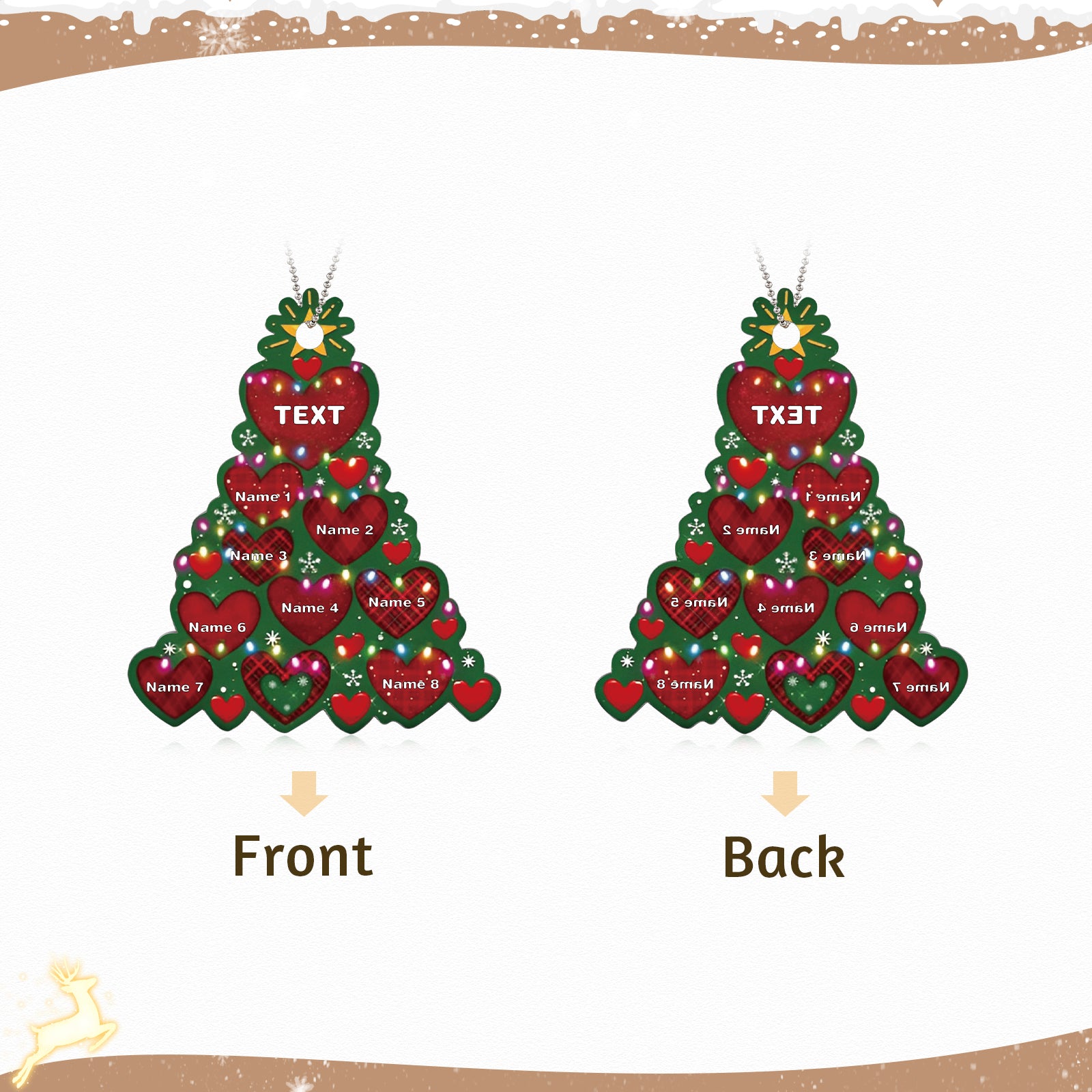 Personalised Christmas Name Ornament - handmade