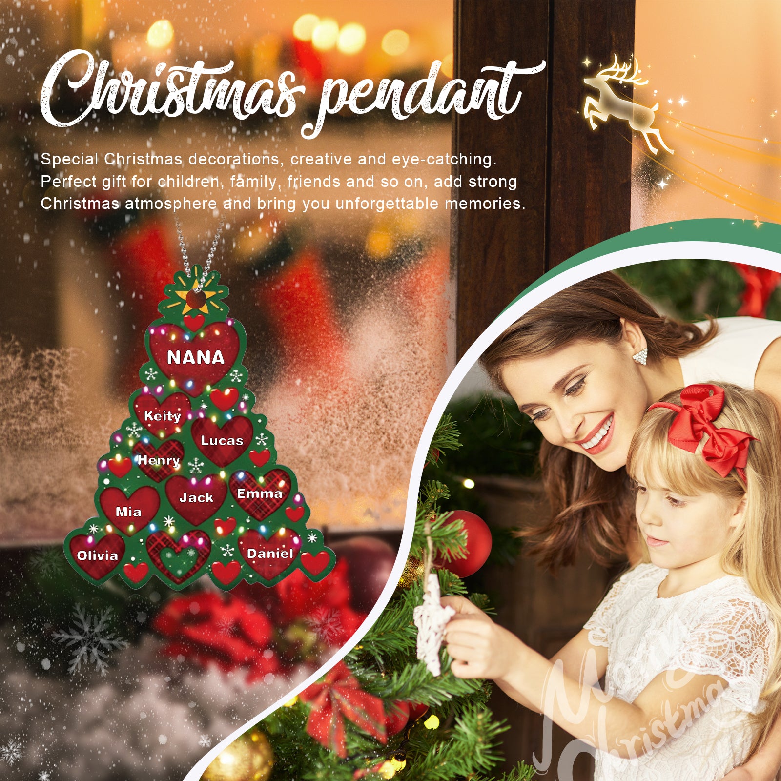 Personalised Christmas Name Ornament - handmade