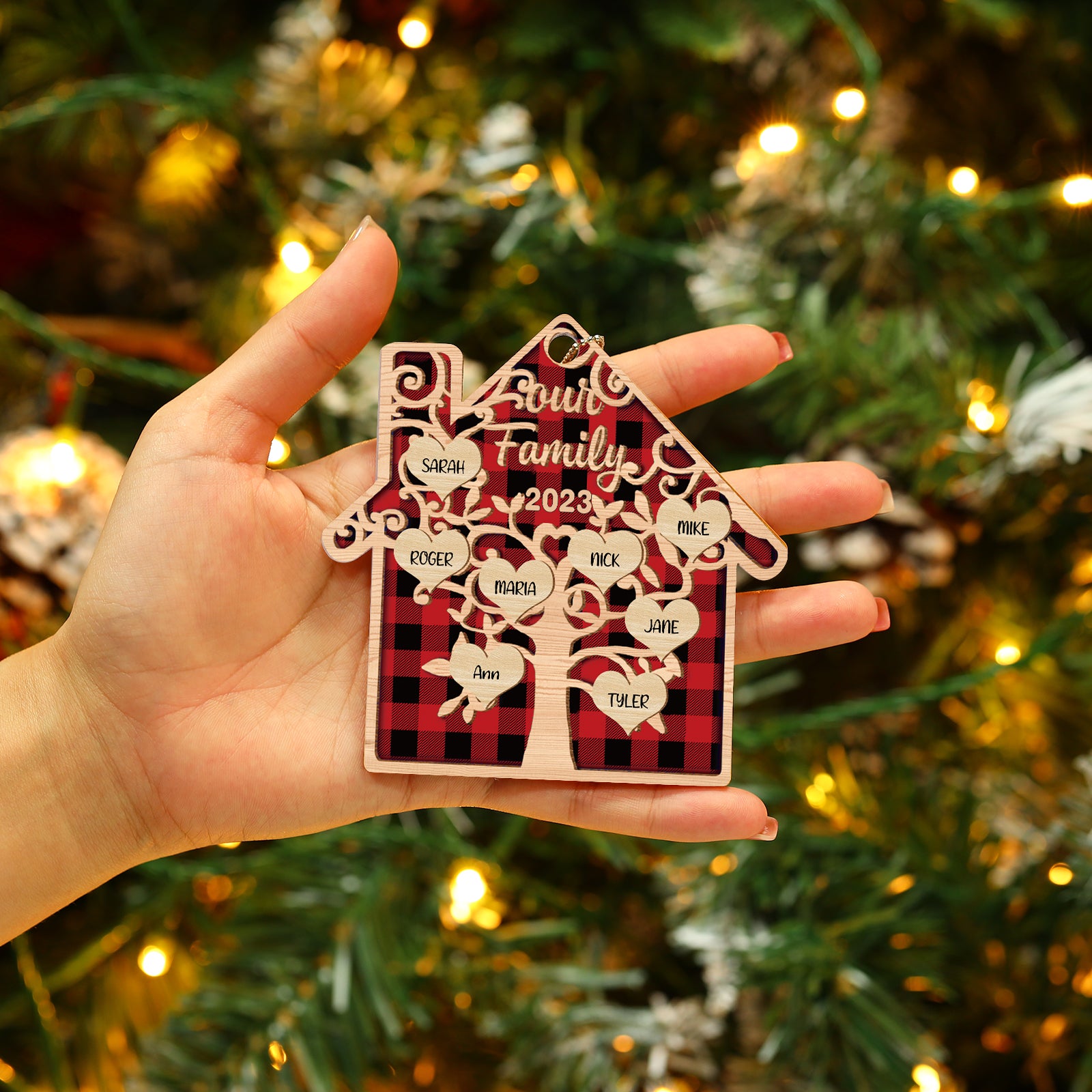 Personalised Christmas Name Ornament - handmade