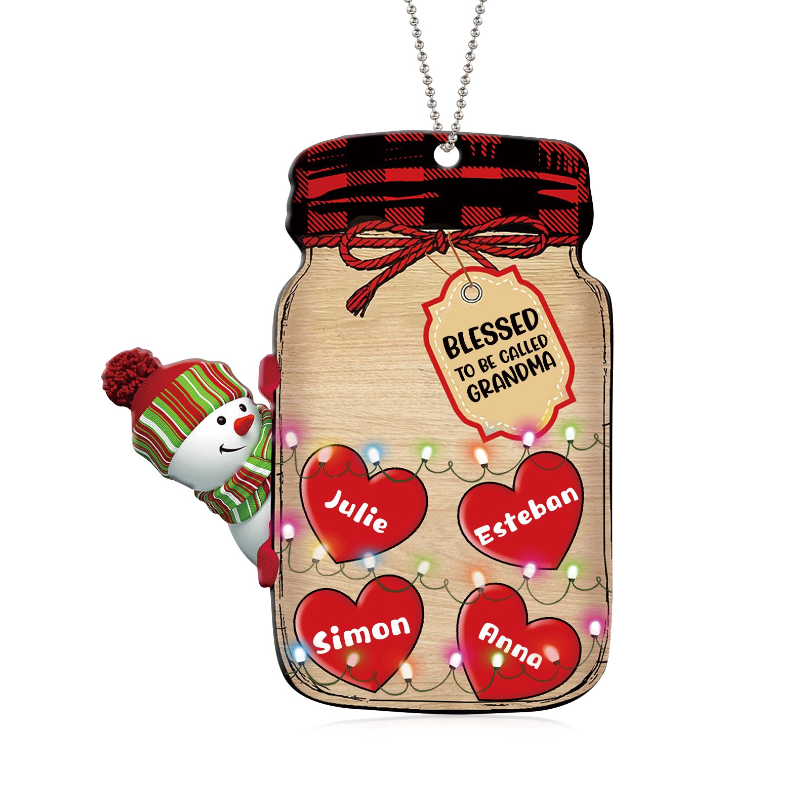 Personalised Christmas Name Ornament - handmade