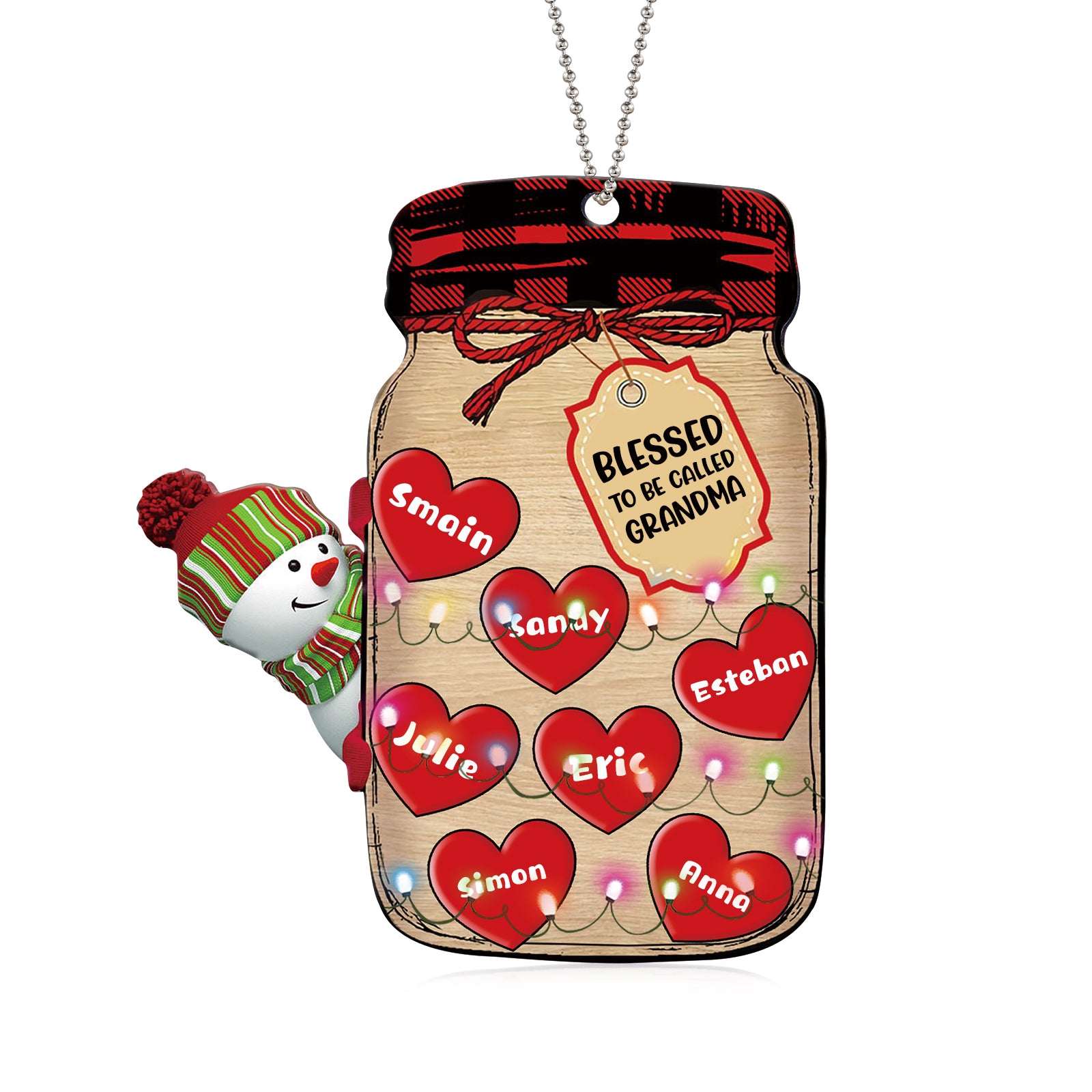 Personalised Christmas Name Ornament - handmade