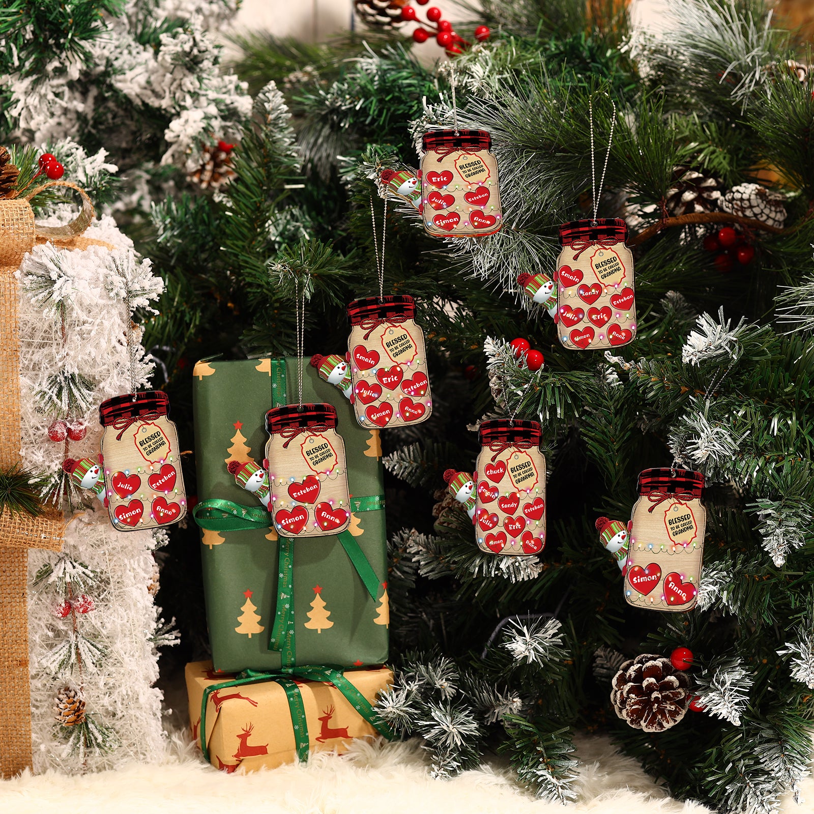 Personalised Christmas Name Ornament - handmade