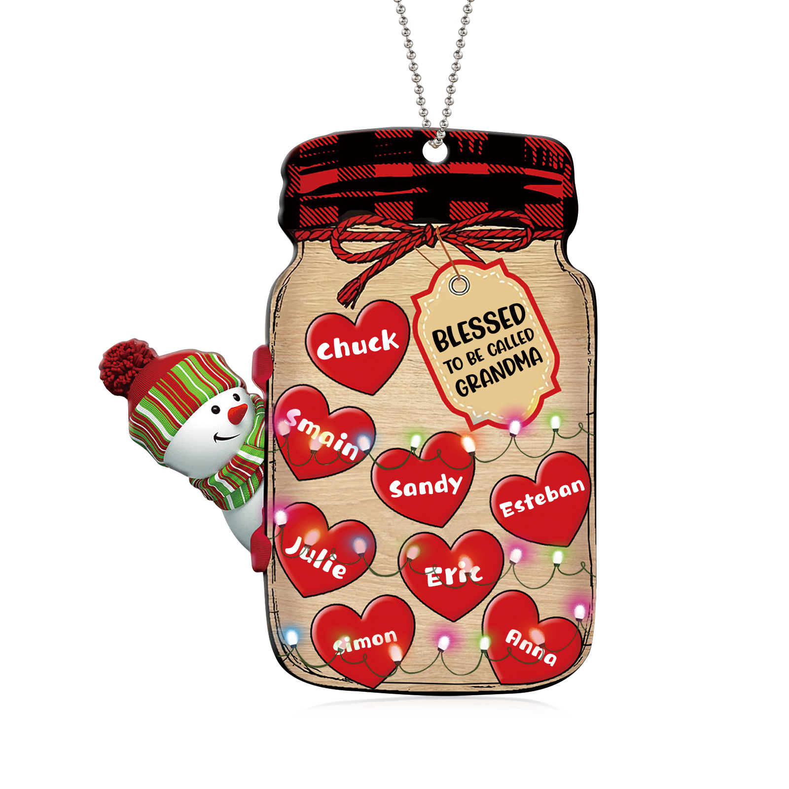 Personalised Christmas Name Ornament - handmade