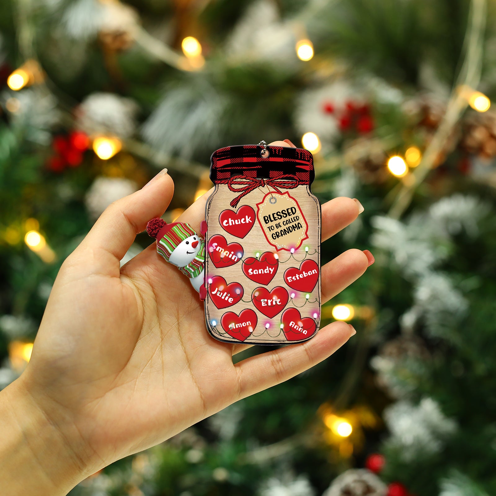 Personalised Christmas Name Ornament - handmade