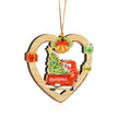Personalised Heart Car Christmas Ornament - handmade
