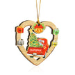 Personalised Heart Car Christmas Ornament - handmade